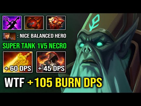 BRUTAL +105 Radiance Burn DPS Super Tank 1v5 Necrophos EZ Offlane Hero Dota 2