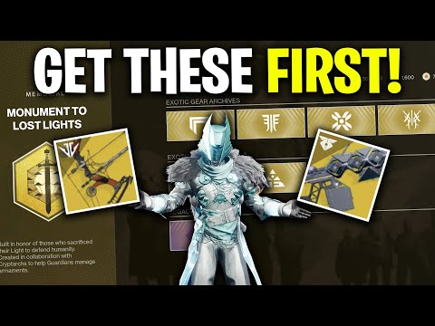 TOP 10 BEST EXOTICS To Buy For SOLO Players | Destiny 2 Monument To Lost Light Guide Heresy