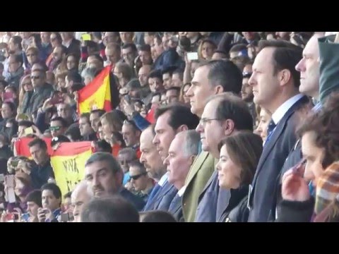 Final Copa del Rey de Rugby 2016 - Salida de equipos e Himno Nacional