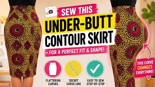 How to Cut a Pencil Skirt with Butt Contour | Beginner Friendly Tutorial