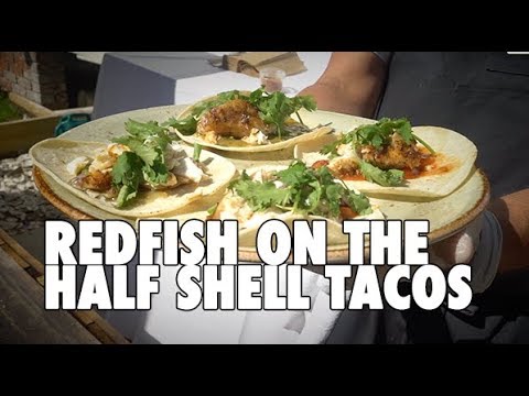 MOST DELICIOUS Redfish on the Half Shell Taco Recipe!