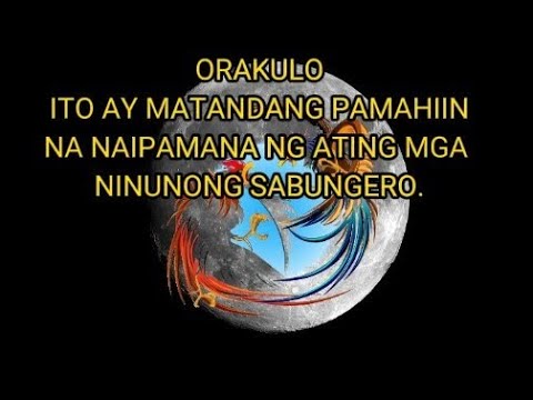 LUNAR COCKING CALENDAR || Sabong Guy Guide Part 1 (ORAKULO)