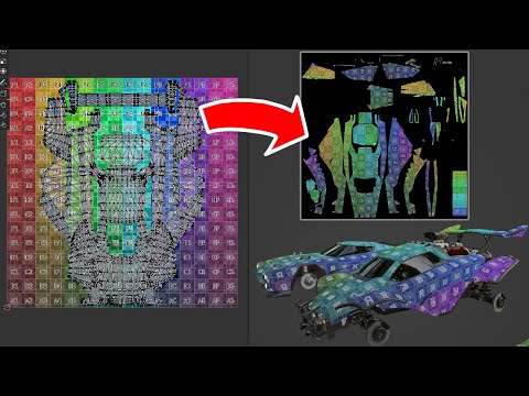How to - Texture baking between uv maps In Blender for Rocket League decals