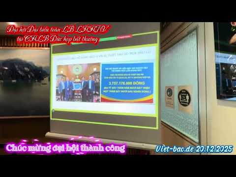 ĐẠI HỘI ĐẠI BIỂU TOÀN LB LHHNV TẠI CHLB ĐỨC HỌP BẤT THƯỜNG