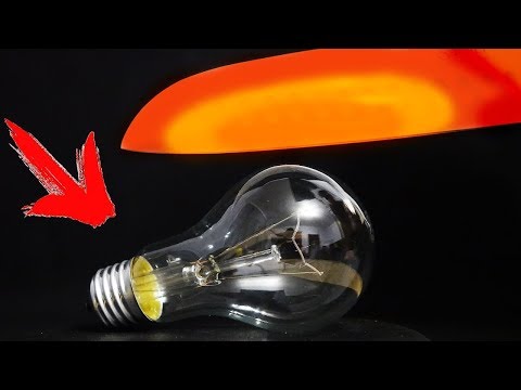 GLOWING 1000 DEGREE KNIFE VS LIGHT BULB! Video