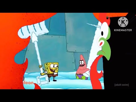 Aku watching SpongeBob & Patrick