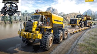 SnowRunner - Transporting an Oversized Truck Load With Z2 ZllZ 770 Coalminer | Logitech G29 Gameplay