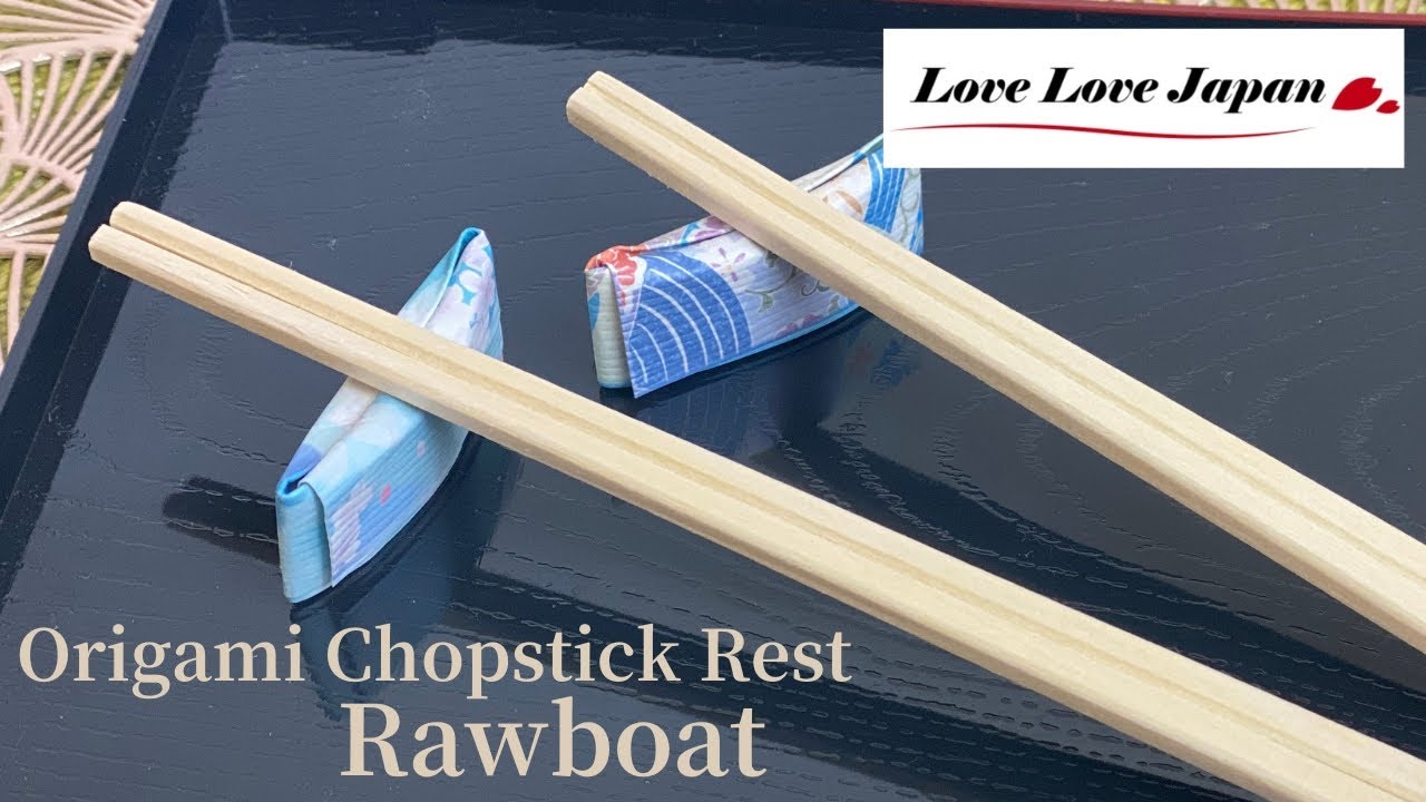 [Easy]Rawboat - Origami Chopstick Rest from Chopstick Wrapper