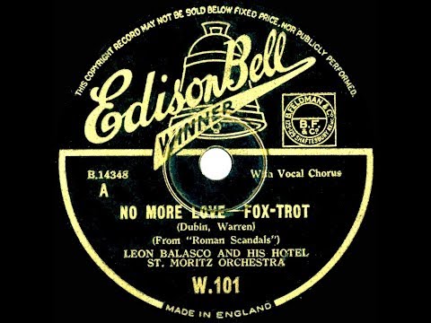 1933 Leon Belasco - No More Love (Leon Belasco, vocal)