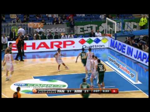 EuroLeague 2010 Week 10 highlights Panathinaikos - Armani Jeans Milano