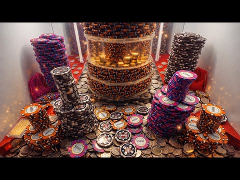 Huge tower fell over high limit coin pusher