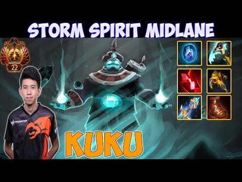 Kuku - Storm Spirit Midlane Gameplay | Top Rank Pro Gameplay - Dota 2