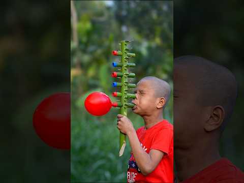 Six Colourful Balloons Toys with Bamboo Creations #ideas #craft