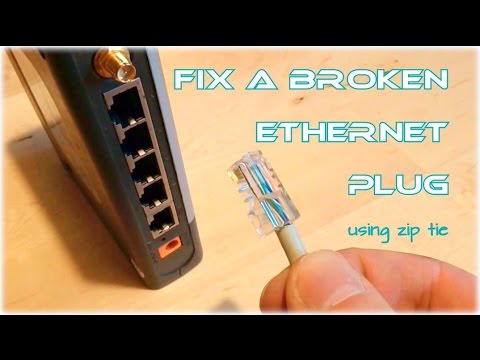 How to fix a broken ethernet plug (using zip ties) - Lifehack