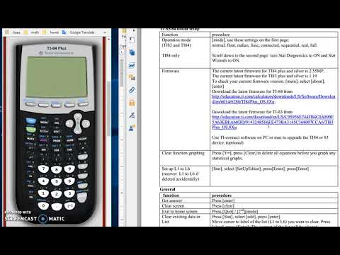 TI 84 and TI 83 Set up