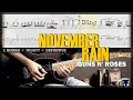 November Rain | Guitar Cover Tab | Guitar Solo Lesson | Backing Track with Vocals 🎸 GUNS N' ROSES