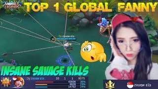 Learning From Top 1 Global Fanny | Insane SAVAGE KILL Gameplay - Mobile Legends Top Build