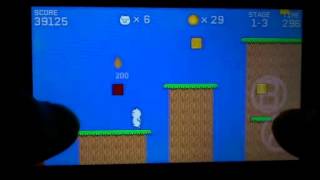 Android用自作ゲーム 「スーパークソネミランド」 1-1～1-3プレイ動画