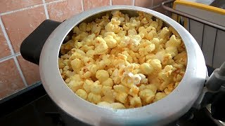 Popcorn Recipe at Home in Hindi | Homemade Popcorn in Cooker in easy steps | Crispy Popcorn