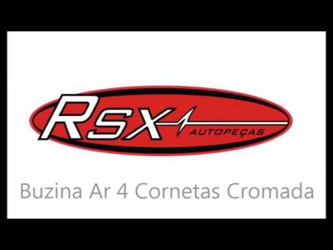 Buzina Ar 4 Cornetas Cromada Valvula 24v 12v Caminhão Onibus