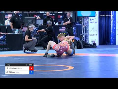 50 Kg Semifinal Sarah Hildebrandt New York Athletic Club Vs Emily Shilson Titan Mercury Wrestling