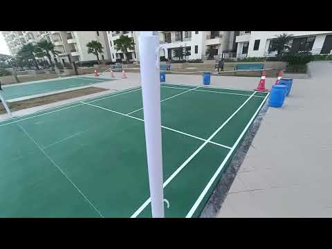 Outdoor synthetic basketball court flooring