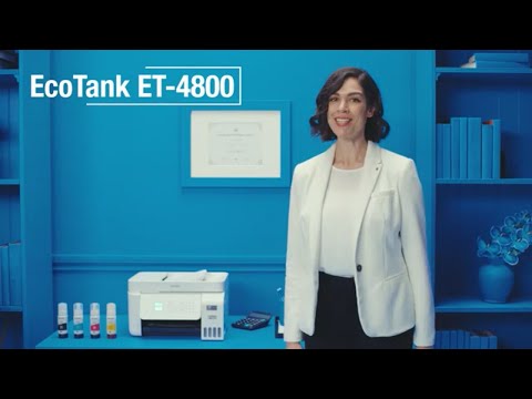 EcoTank ET-4800 Wireless All-in-One Cartridge-Free | Scanner, Fax, Copier, | Supertank Ethernet US Epson and ADF with Products Printer