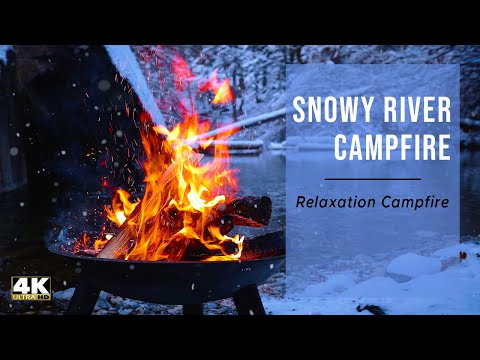 Snowy River Campfire: The Ultimate 10 hour Relaxation Video with Stunning Winter Scenery and Sounds