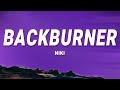 NIKI - Backburner (Lyrics)