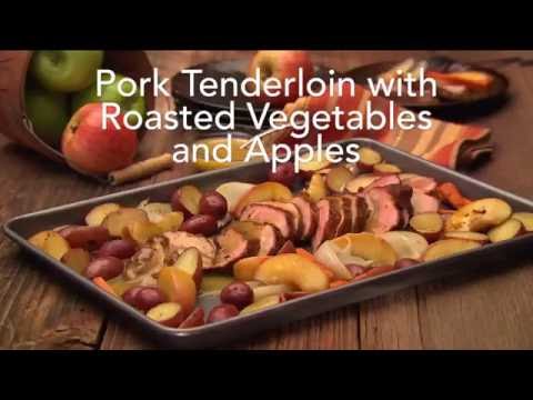 Pork Tenderloin with Roasted Vegetables and Apples - HealthyBites