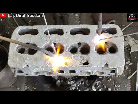 Las aluminium cylinder head |  welding aluminium | restoration cylinder head | cylinder head repair