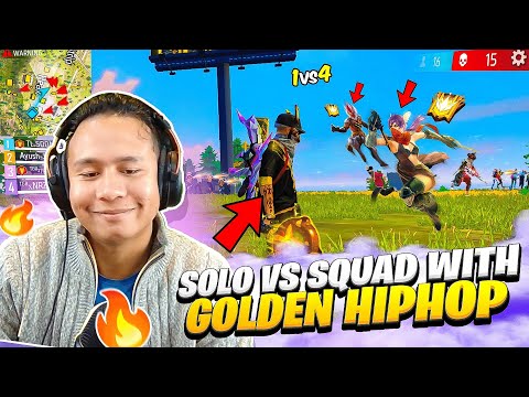 Golden Hiphop Elite Pass 1st Solo Vs Squad Gameplay in India Server💕 Tonde Gamer - Garena Free Fire