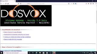 Editor de áudio fácil de usar e gratuito parte 1: Download e instalação do DOSVOX 5.1 Mini