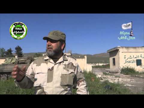 كلمة لأحد القادة العسكريين في جبهة صمود داخل قرية القاهرة في سهل الغاب بعد السيطرة عليها