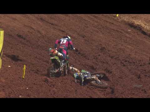 MX2 Race 1 Jacobi and Geerts Crash - MXGP of Asia 2019