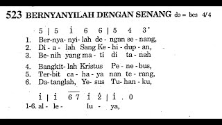 Download lagu BERNYANYILAH DENGAN SENANG - Puji Syukur No. 523 - Lagu MASA PASKAH - Lagu Rohani Katolik mp3