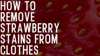 Handy: How to remove strawberry stains from clothes.