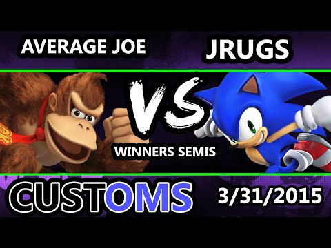 S@X Customs - Average Joe (Donkey Kong) Vs. Jrugs (Sonic) SSB4 WS - Smash wii U - Smash 4