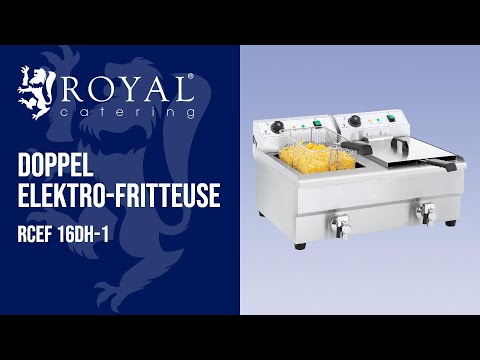 Video - Doppel Elektro-Fritteuse - 2 x 16 Liter mit Ablasshahn