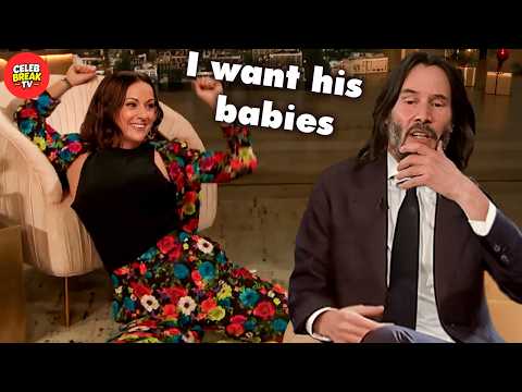 Keanu Reeves Making Female Celebrities Lose Composure Instantly - Funny Celebrity Moments