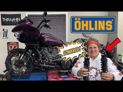 MOM INSTALLED OHLINS SHOCKS ON HER 2025 CVO ROAD GLIDE!
