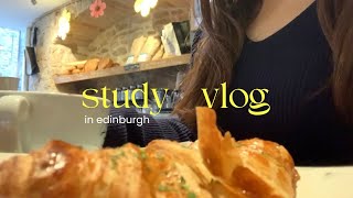 Study vlog | 朝活したりカフェで勉強したり🪑🌼 | エディンバラでの3日間勉強記録🐩 | 自分を甘やかしながらも英語勉強を頑張る日々✍🏼💭