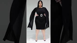 Beautiful plus size Black dress fashion
