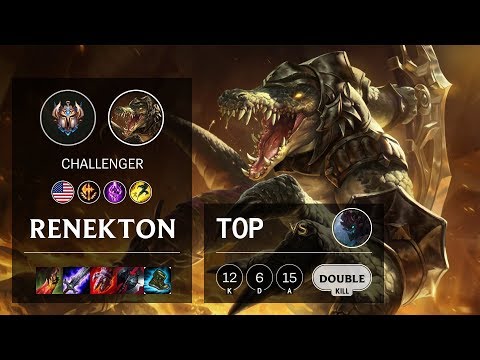 Renekton Top vs Maokai - NA Challenger Patch 10.10