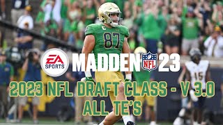 Madden NFL 23 - PS5 - Full 450 2023 Man Draft Class v 3.0 - All TE's