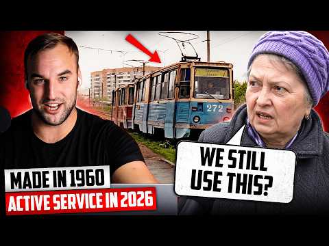 40 YEARS OF SERVICE! Russian Busses and Trams are ANCIENT - but money goes to War