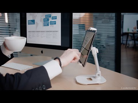Ledetech LD-203D-Т1 Білий 2-важільний Тримач на ОСНОВІ для СМАРТФОНОВ І ПЛАНШЕТІВ (від 4 до 11 дюймів) - фото 1 - id-p1862891719