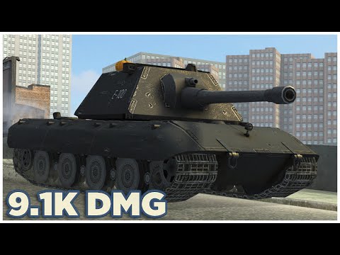 E 100 • 9.1K DMG • 4 KILLS • WoT Blitz