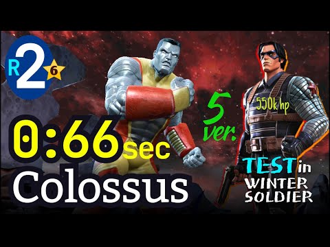 6* Colossus 2 Rank, No boost 66 sec ver.5 | ROL - Winter Soldier 550k hp #mcoc