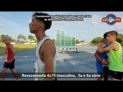 Revezamento 4x75 Masculino Final por tempo Brasileiro Sub-16.